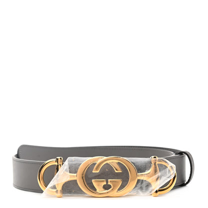 Gucci Calfskin Zumi 30mm Belt 75 30 Dusty Grey 1 of 5