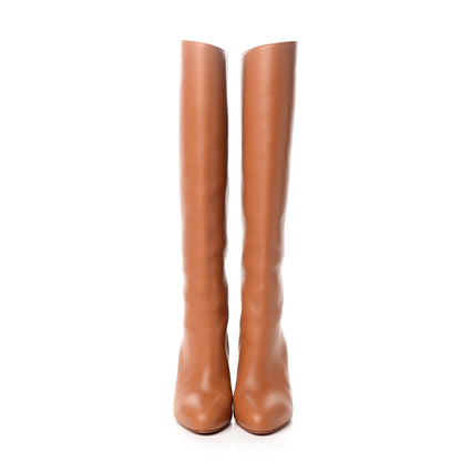 Christian Louboutin Calfskin Cuoio Dorififa 85 Knee High Boot 37 Beige Lucido 2 of 7