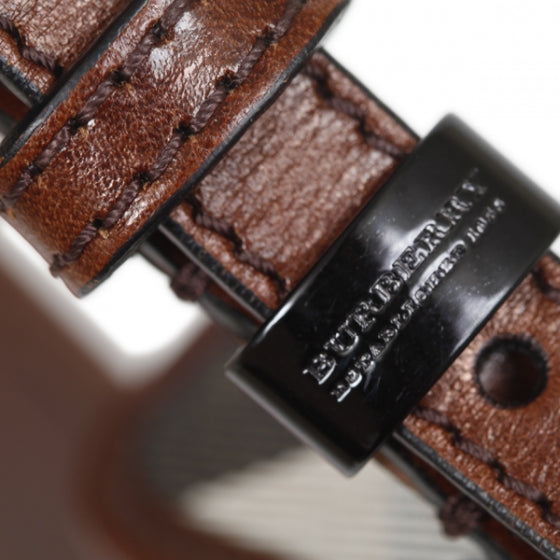 Leather Canvas Nova Check Belt 34