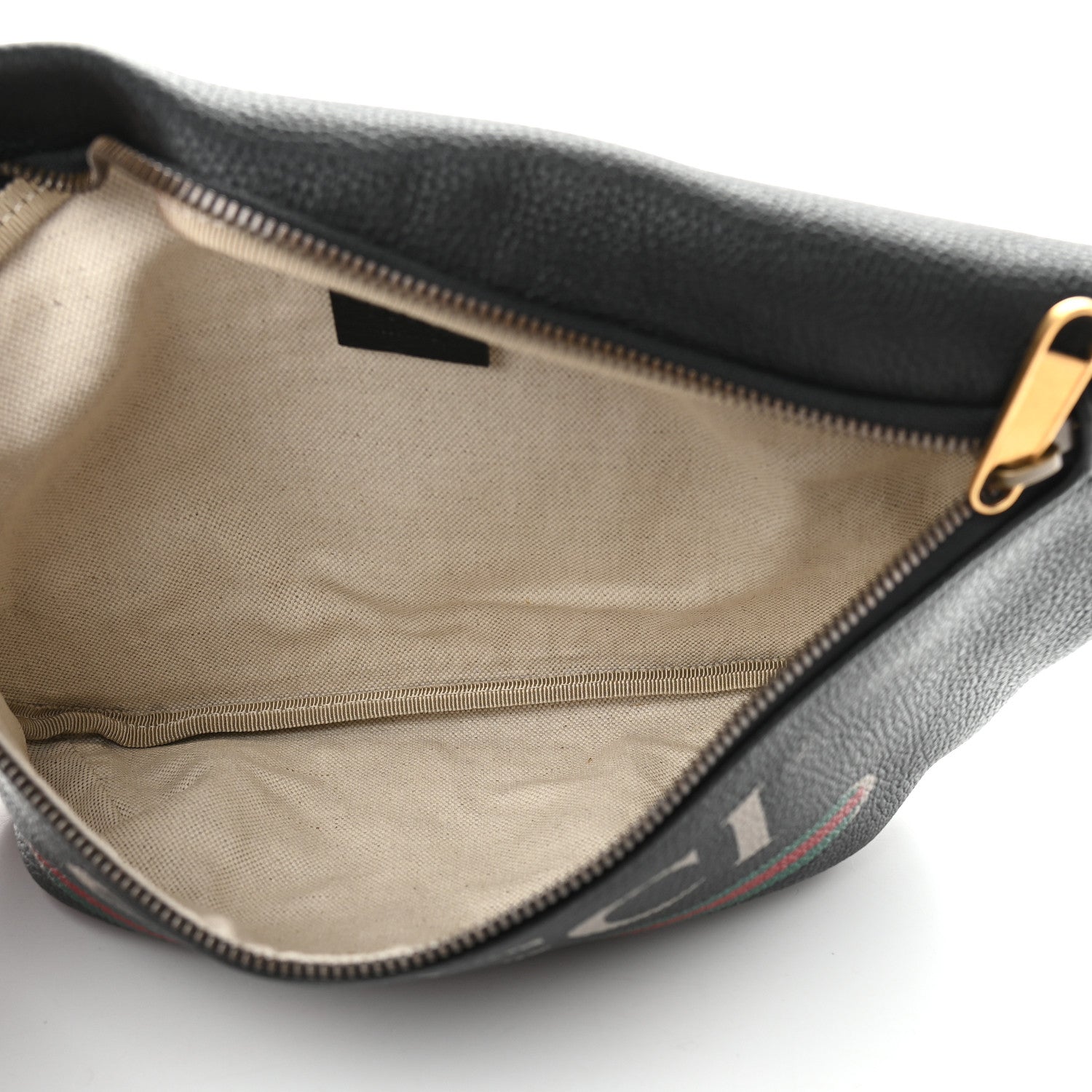 Gucci Grained Calfskin Logo Belt Bag Black 5 of 9