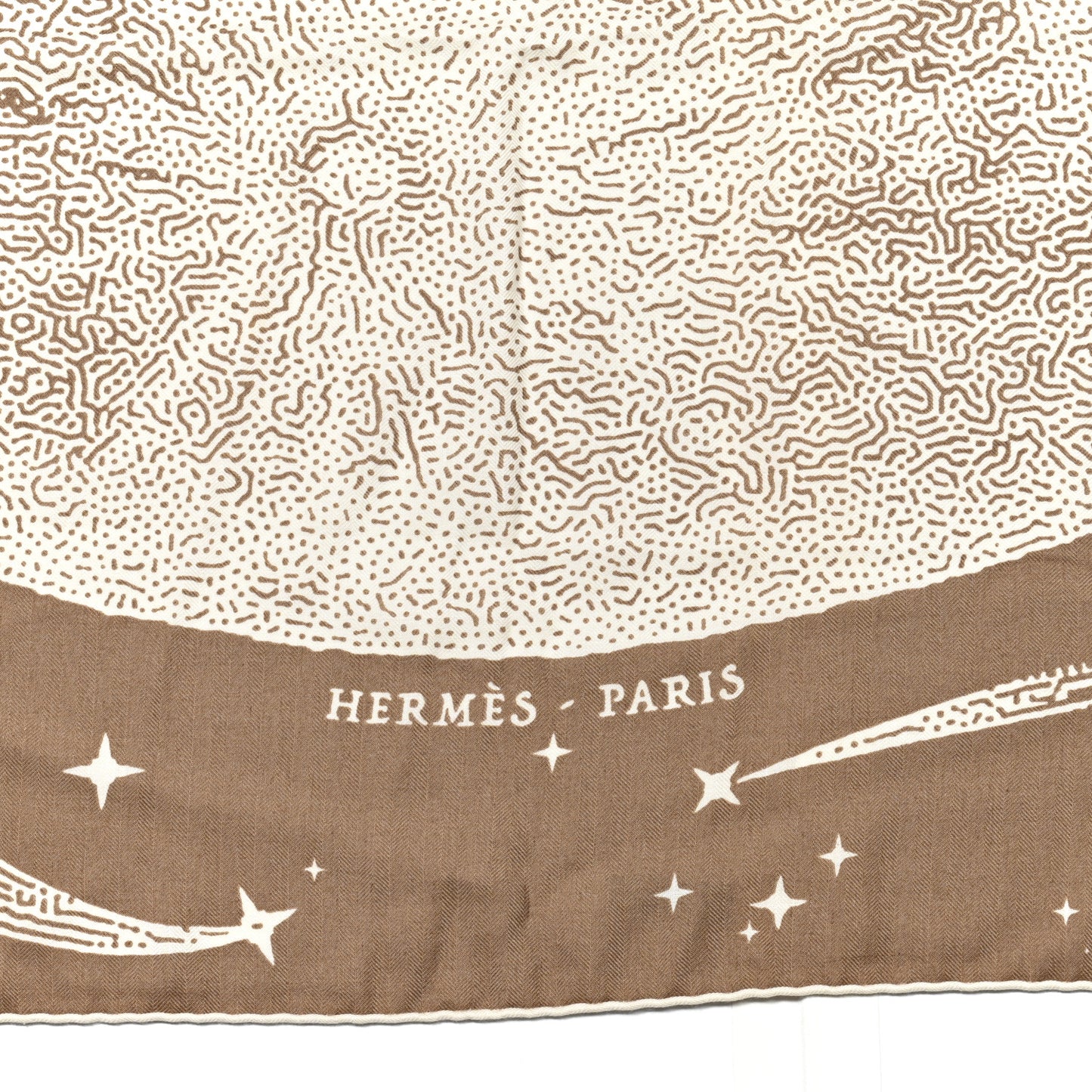 Silk Cashmere Clair De Lune Shawl 140 Camel White