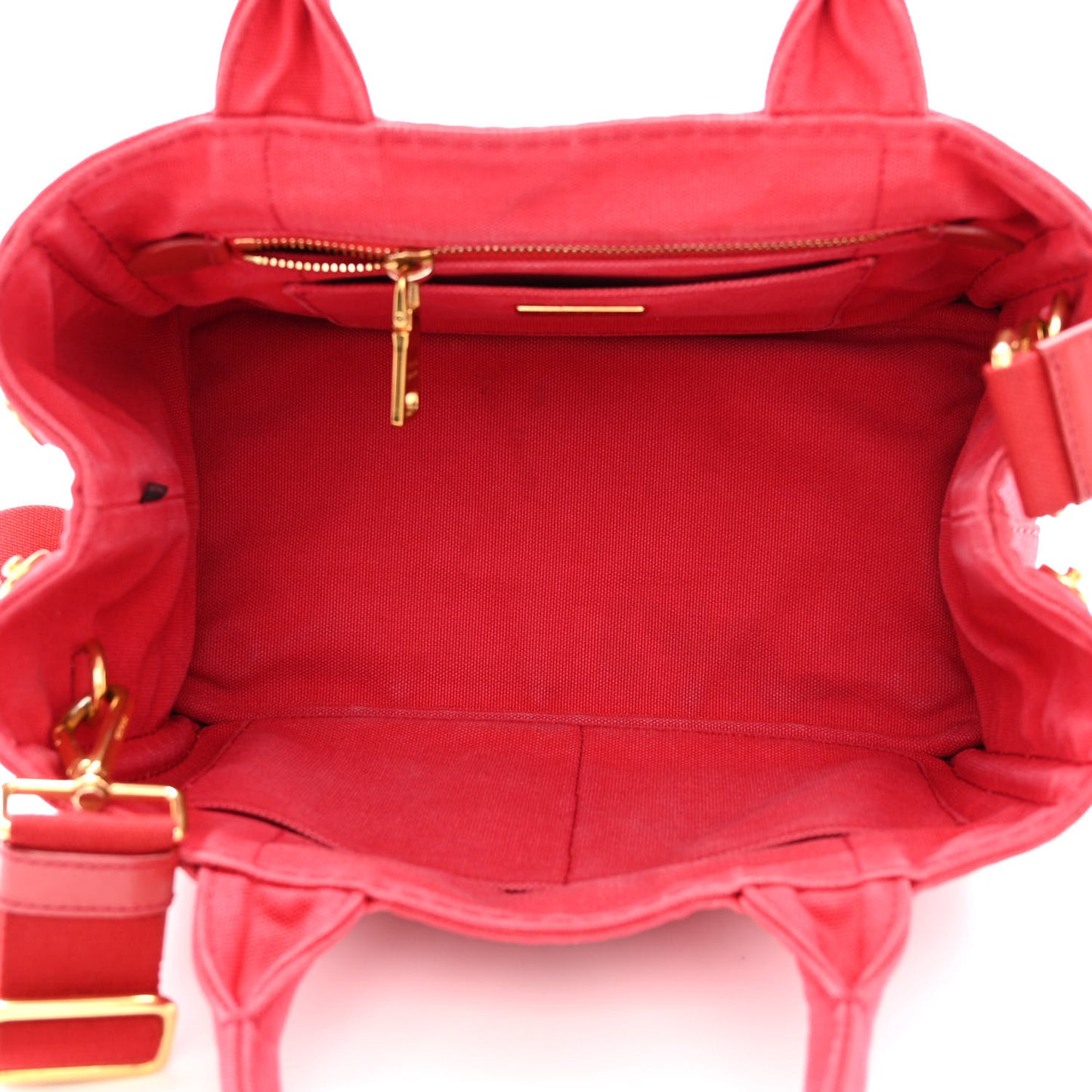 Canapa Small Logo Tote Rosso
