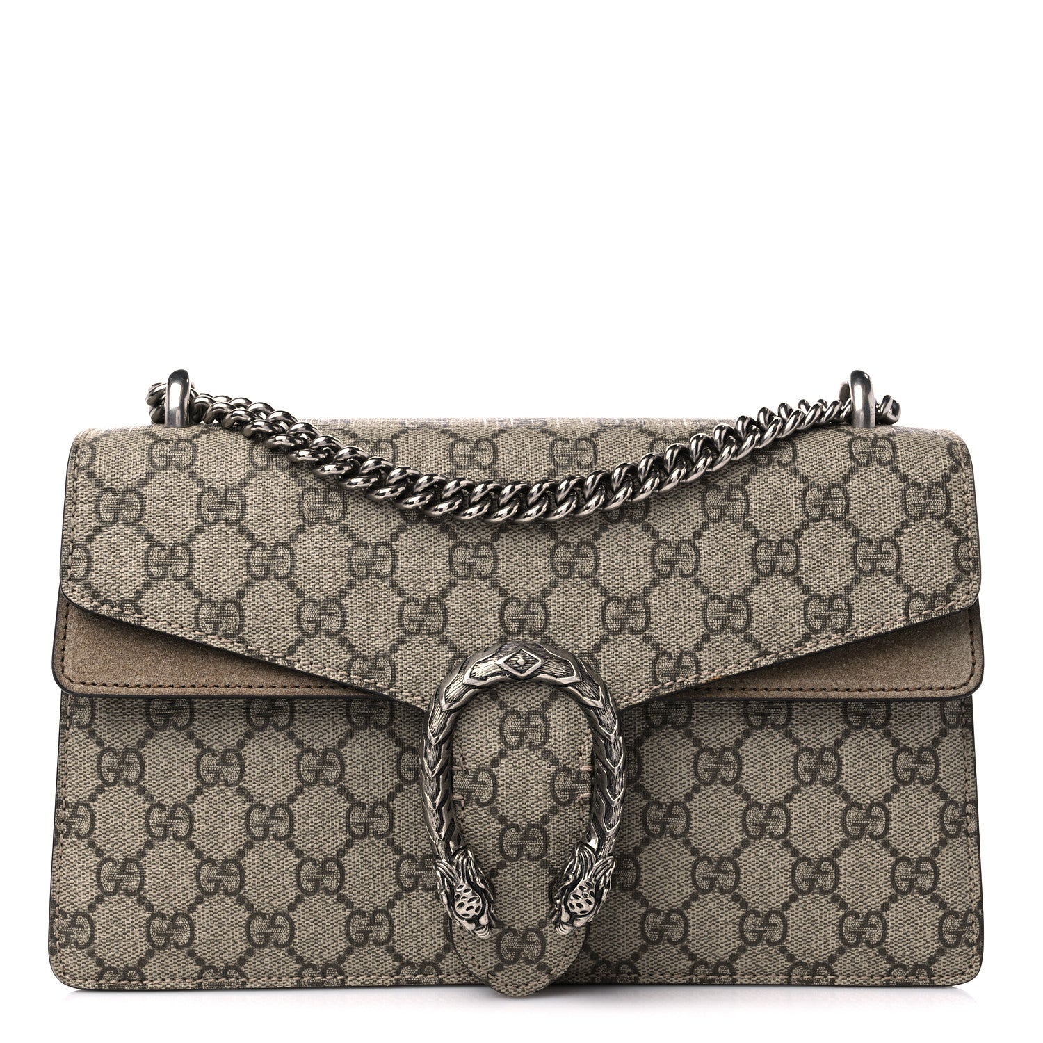 Gucci GG Supreme Monogram Small Dionysus Shoulder Bag Taupe 1 of 10