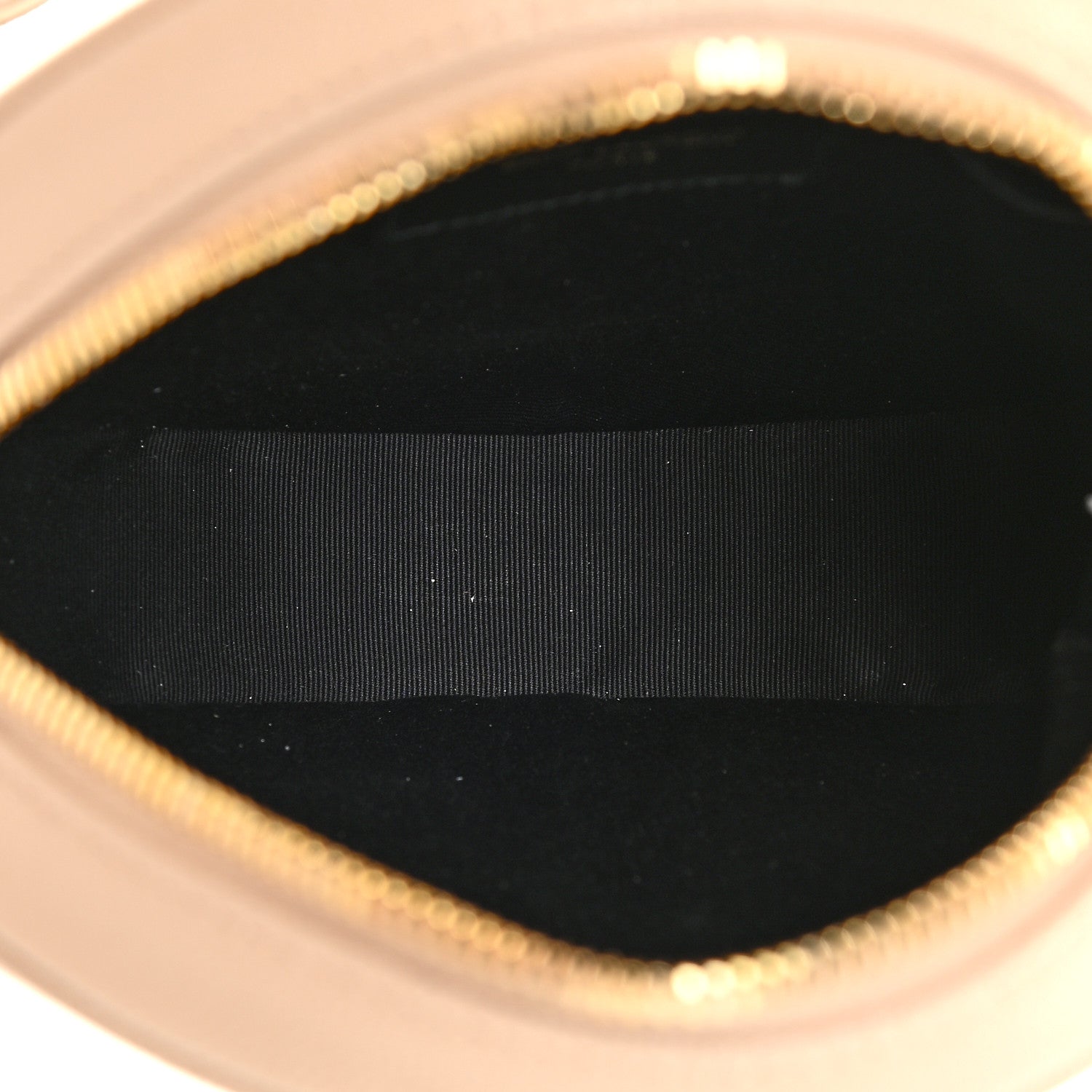 Saint Laurent Grain De Poudre Matelasse Chevron Quilted Round Vinyle Camera Bag Dark Beige 5 of 10