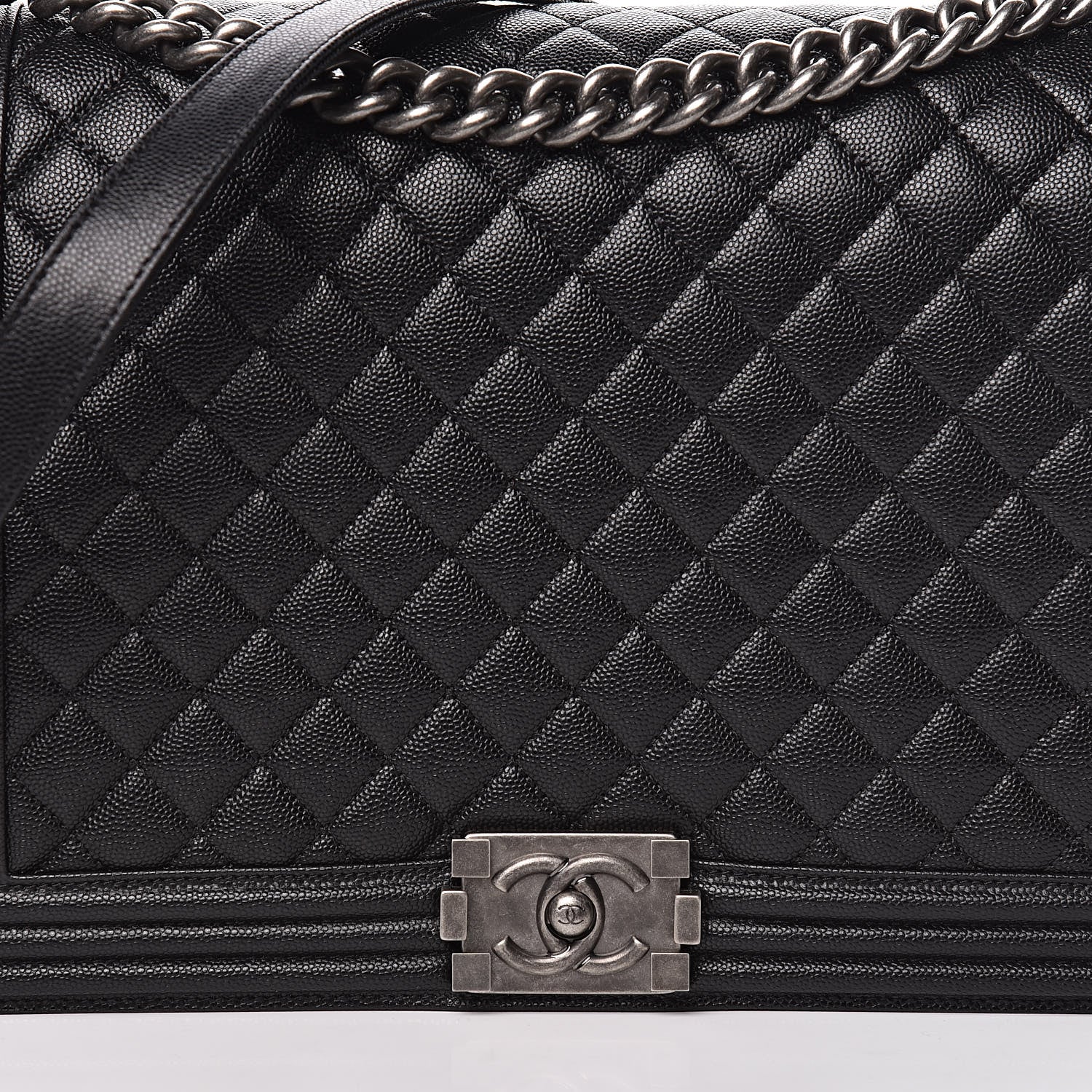 Chanel Caviar Quilted Large Boy Flap Black 10 of 12