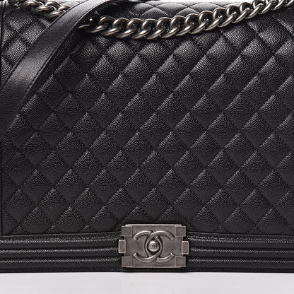 Chanel Caviar Quilted Large Boy Flap Black 10 of 12