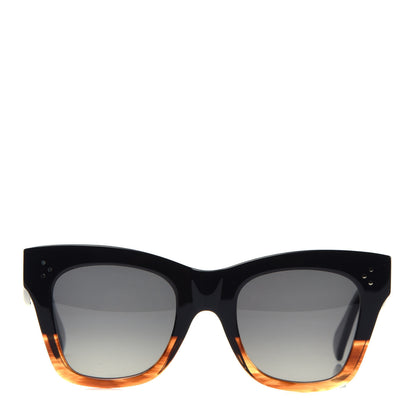 Celine Acetate Polarized Cat Eye Sunglasses CL4004IN Havana Black 2 of 7