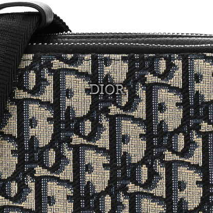 Christian Dior Oblique Pouch Navy Blue 10 of 12