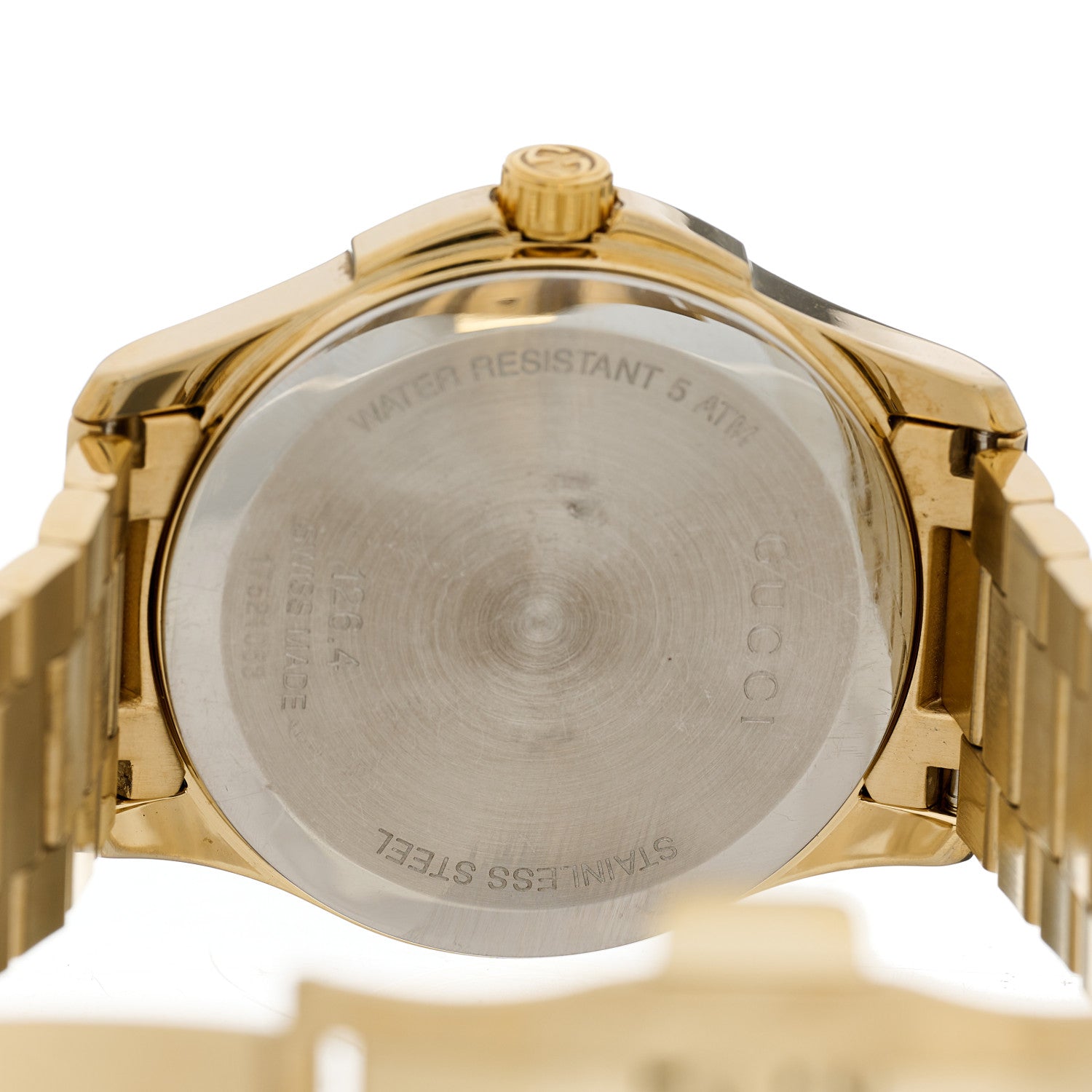 Gucci Stainless Steel 38mm G-Timeless Diamante Quartz Watch Gold 4 of 5