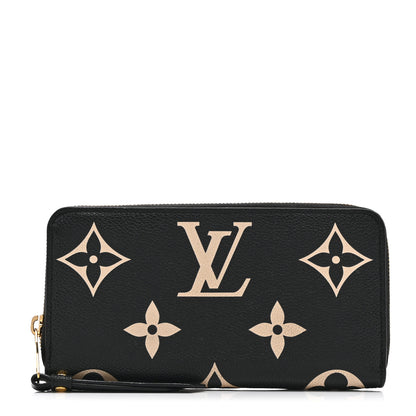 Louis Vuitton Empreinte Monogram Giant Zippy Wallet Black Beige 1 of 8