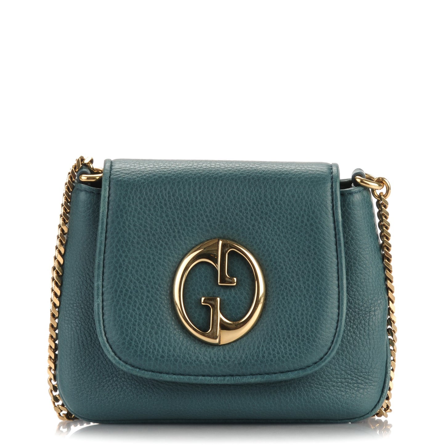Dollar Calfskin Small 1973 Chain Shoulder Bag Deep Cobalt