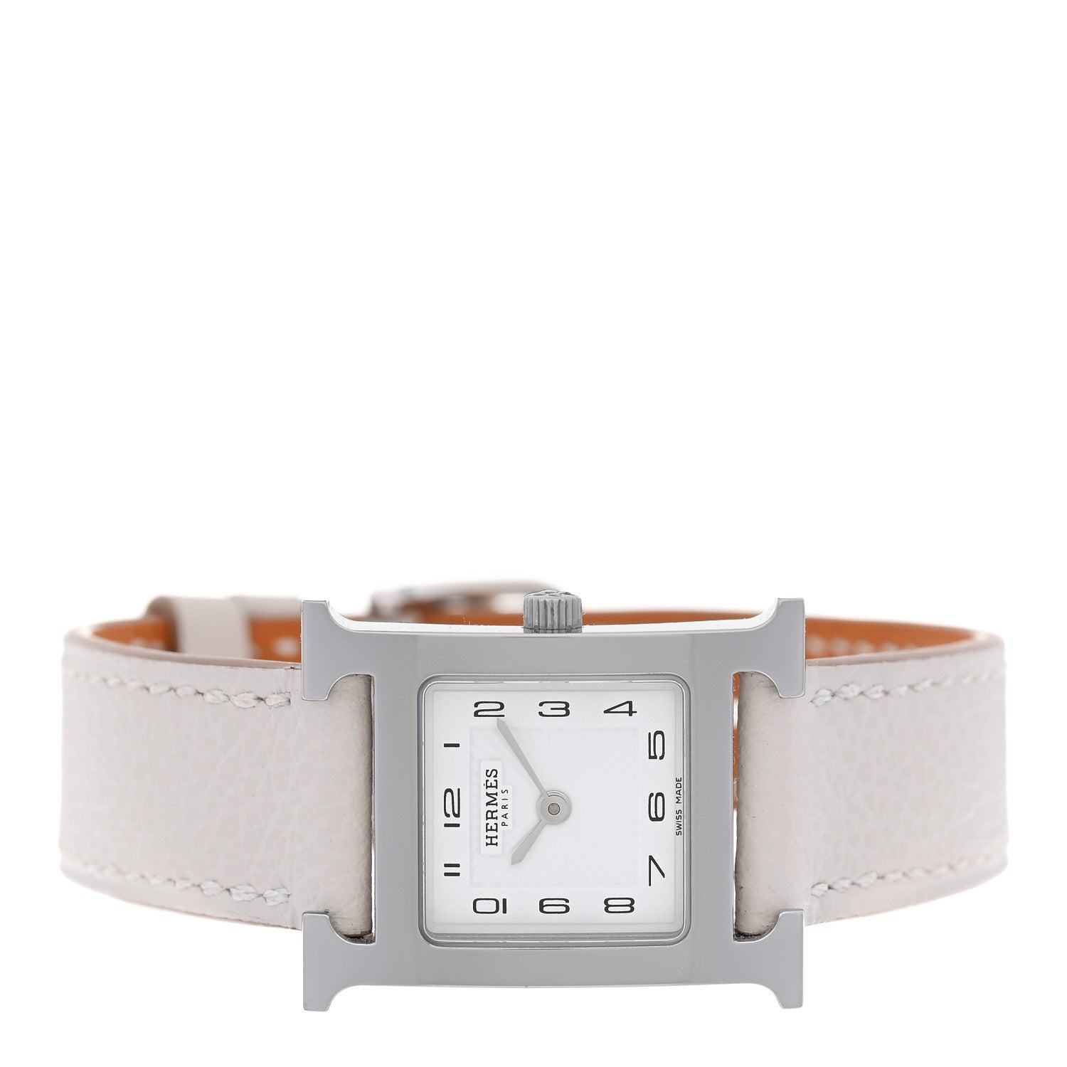 Hermes Stainless Steel Evercolor 21mm Heure H Hour Quartz Watch Gris Perle 2 of 5