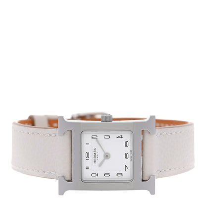 Hermes Stainless Steel Evercolor 21mm Heure H Hour Quartz Watch Gris Perle 2 of 5