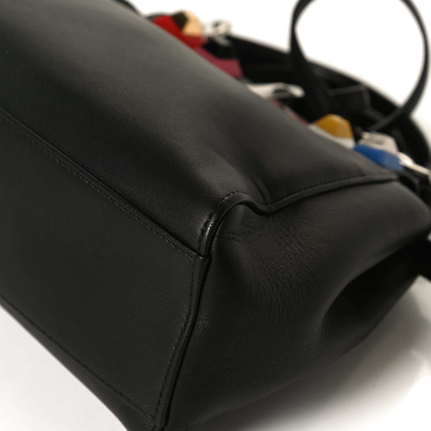 Fendi Nappa Studded Mini Peekaboo Iconic Satchel Black Multicolor 11 of 13