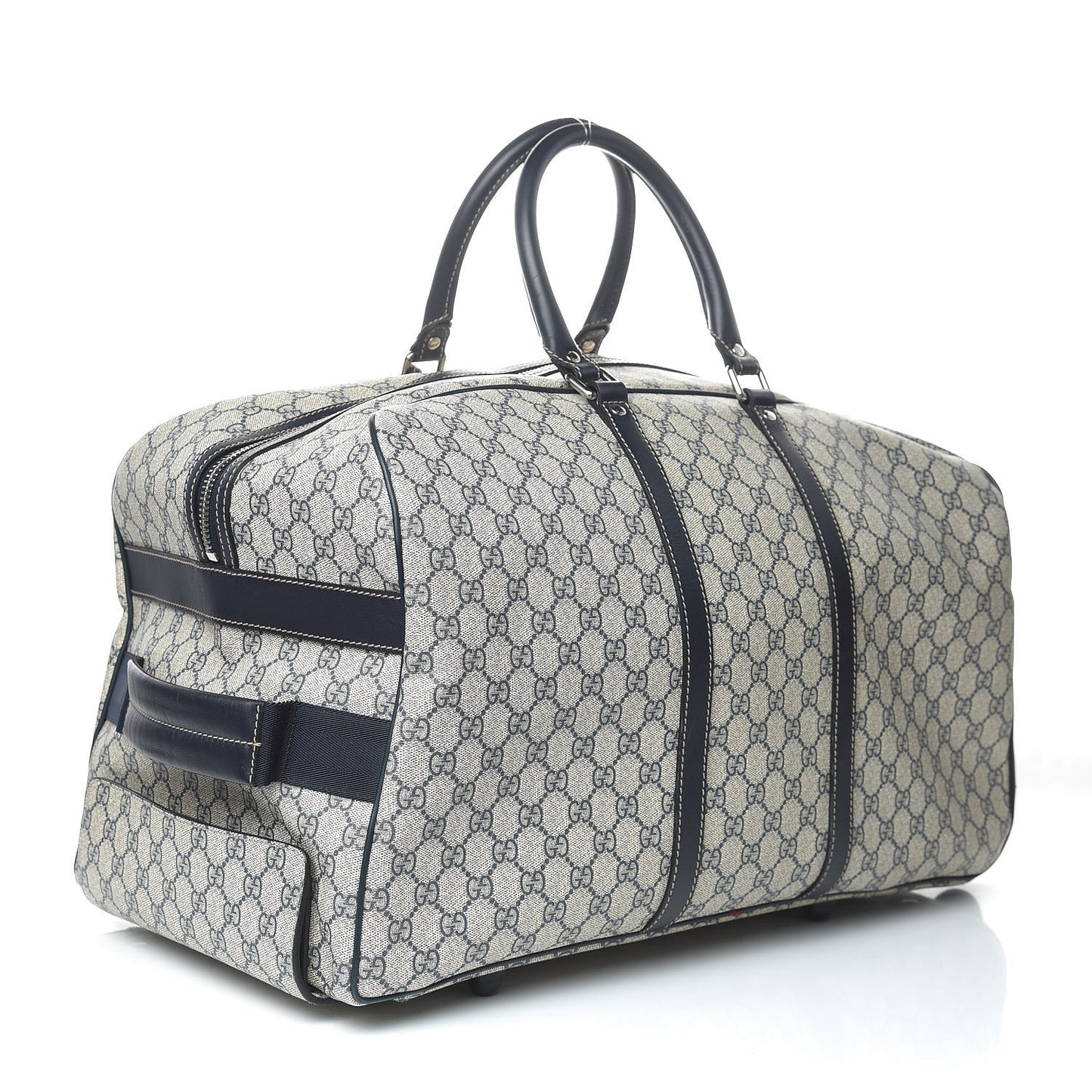 GG Plus Monogram Large Carry On Duffle Trolley Navy