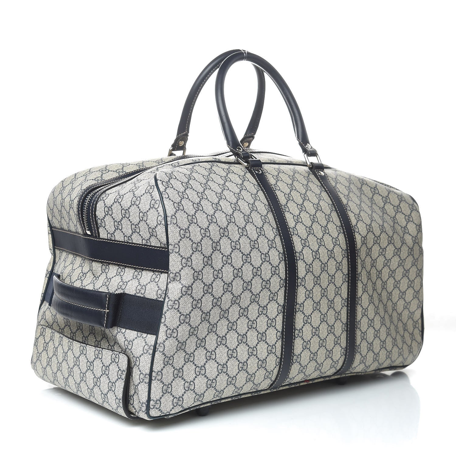 Gucci GG Plus Monogram Large Carry On Duffle Trolley Navy 4 of 16