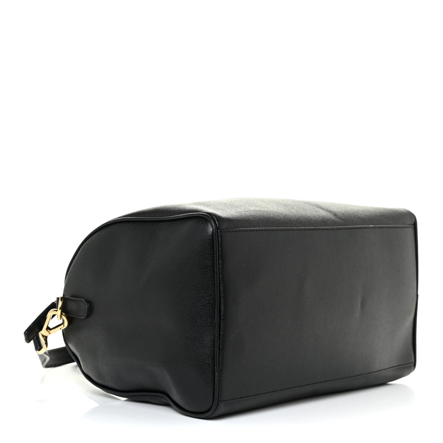 Saffiano Calfskin Palazzo Duffle Bag Black