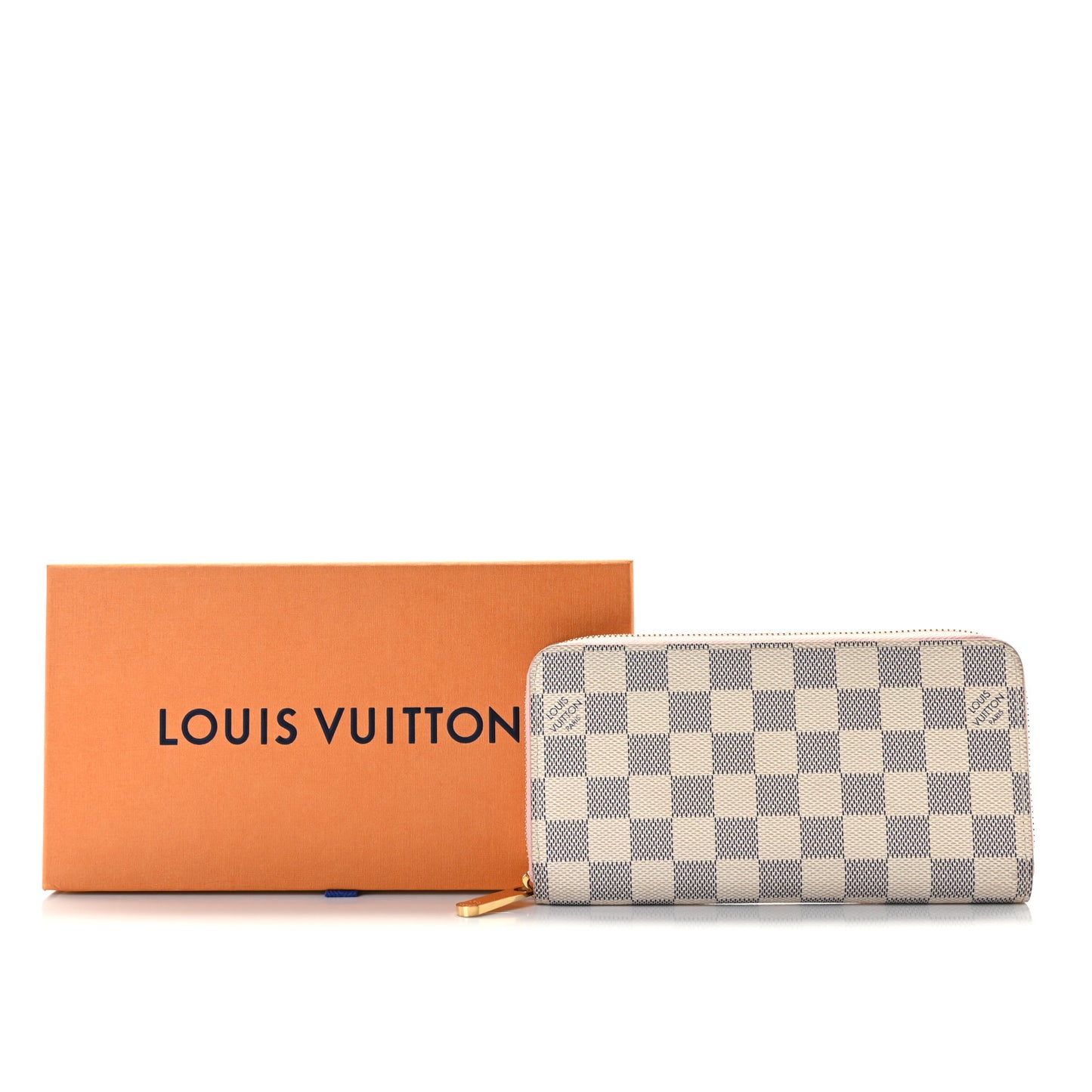 Damier Azur Zippy Wallet Rose Ballerine