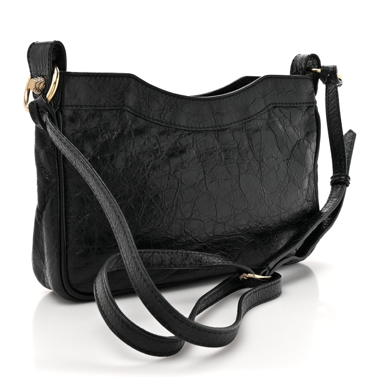 Agneau Giant 12 Gold Hardware Hip Black
