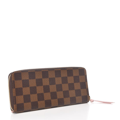 Louis Vuitton Damier Ebene Clemence Wallet Rose Ballerine 3 of 7