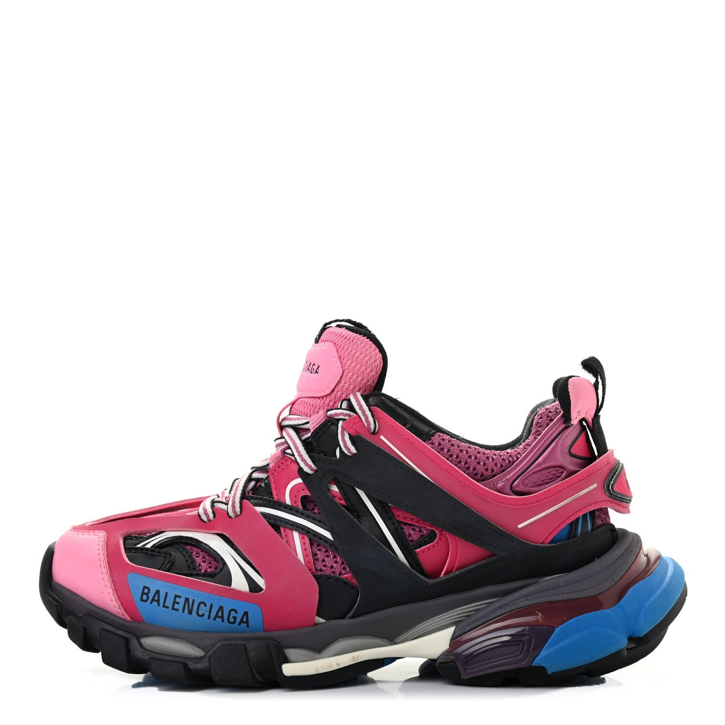 Mesh Nylon Metallic Fabric Womens Track Sneakers 36 Pink Blue