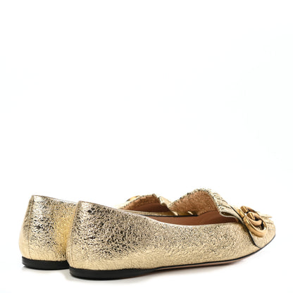 Gucci Galassia GG Marmont Fringe Flats 39 Platino 4 of 9