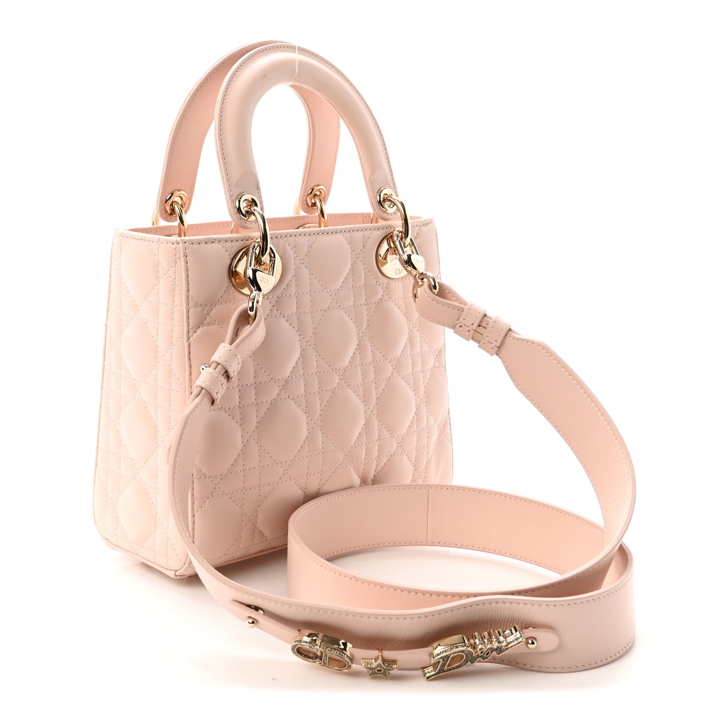 Lambskin Cannage Small My ABCDior Lady Dior Light Pink