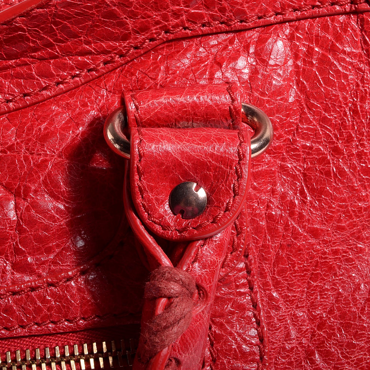 Balenciaga Agneau Giant 12 Rose Gold Hardware City Rouge Coquelicot 3 of 12