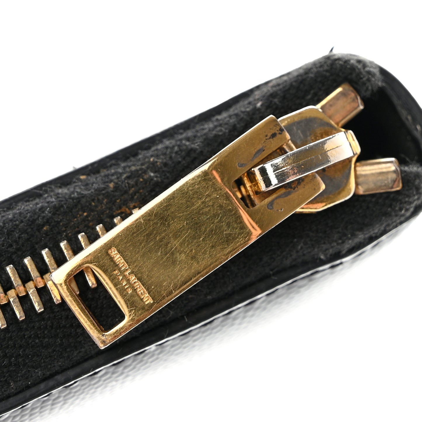 Grain De Poudre Classic Letters Zip Around Wallet Black
