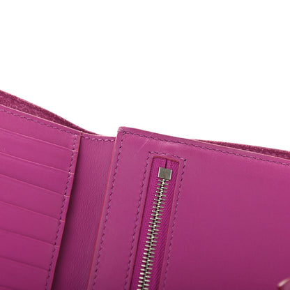 Celine Grained Calfskin Medium Multifunction Strap Wallet Magenta 12 of 14