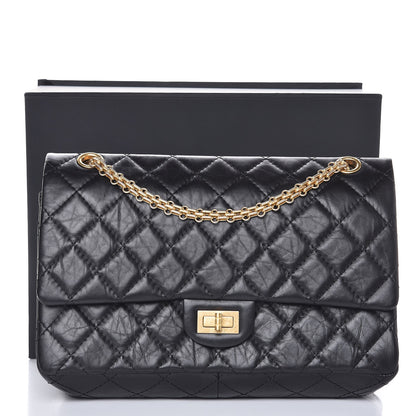 Chanel Aged Calfskin Quilted 2.55 Reissue 226 Flap Black 9 of 9