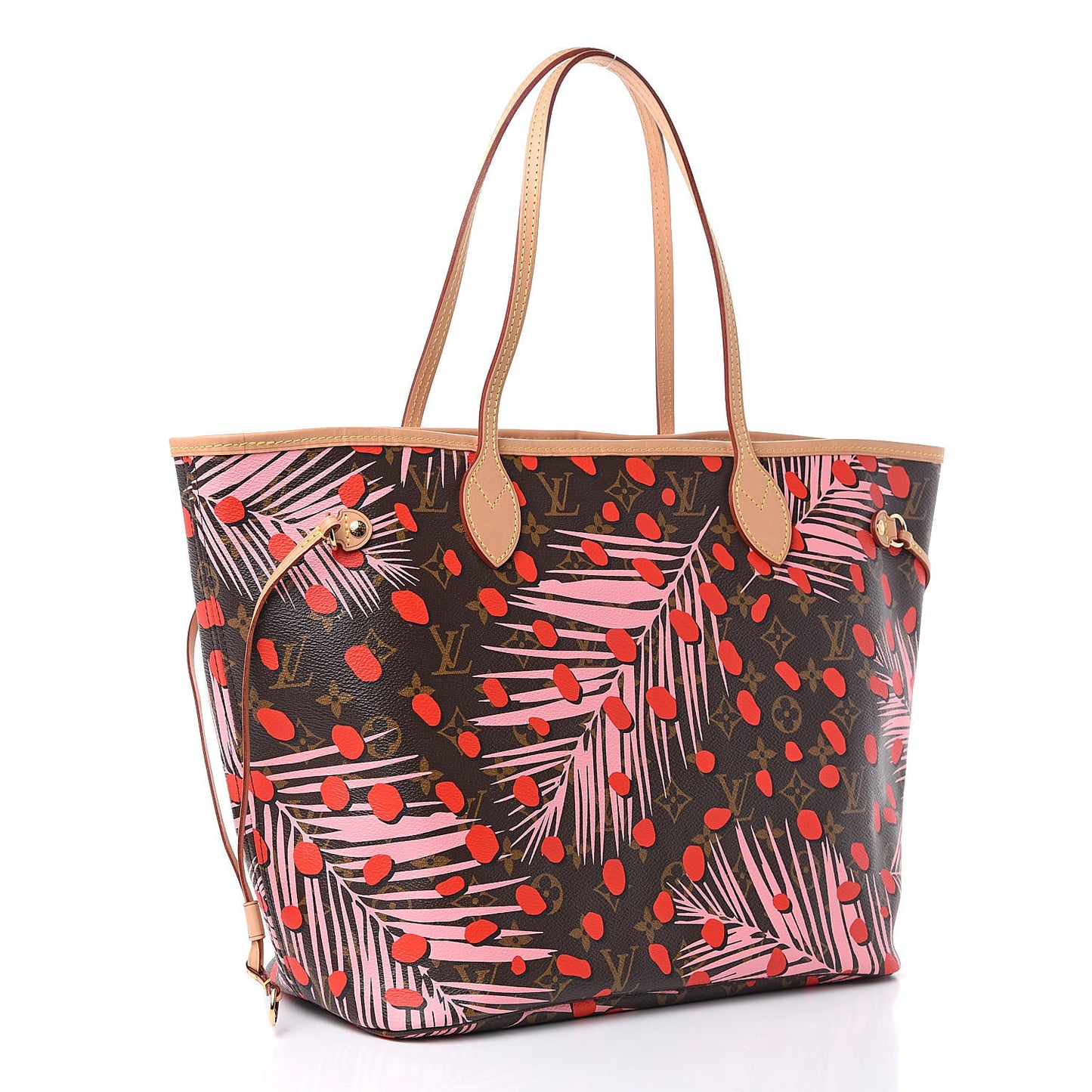 Monogram Jungle Dots Neo Neverfull MM Sugar Pink Poppy