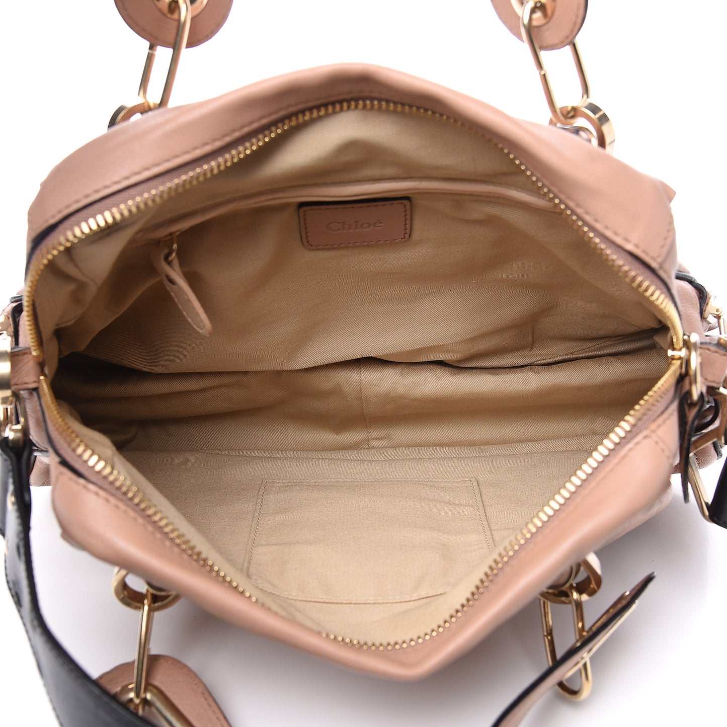 Calfskin Medium Military Paraty Nude Black