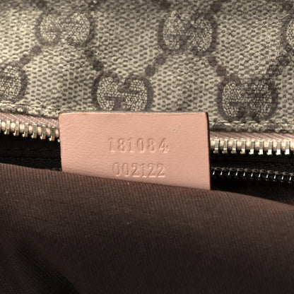 Gucci GG Supreme Monogram Medium Zippered Shopping Tote Pink 7 of 12