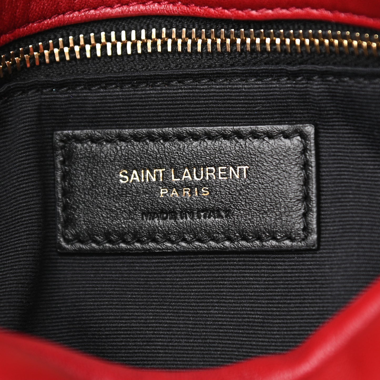 Lambskin Quilted Medium Loulou Puffer Monogram Chain Satchel Opyum Red