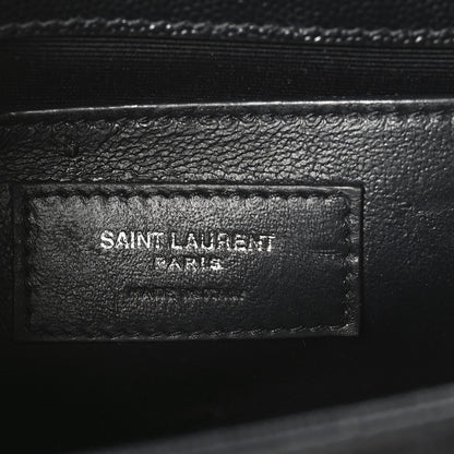 Saint Laurent Grain De Poudre Small Monogram Monochrome Kate Satchel Black 6 of 10