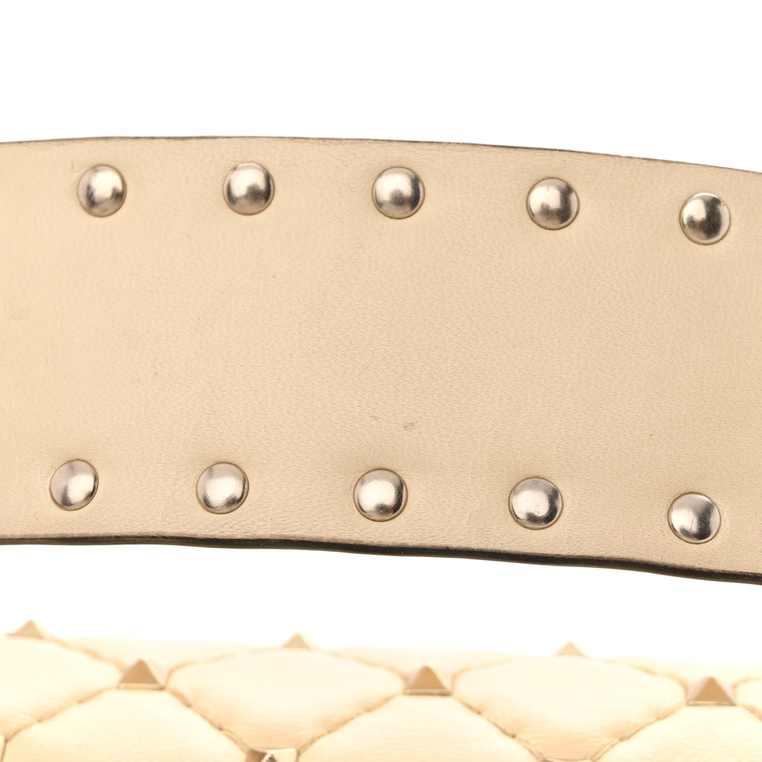 Valentino Garavani Nappa Medium Rockstud Spike Shoulder Bag Light Ivory 11 of 16