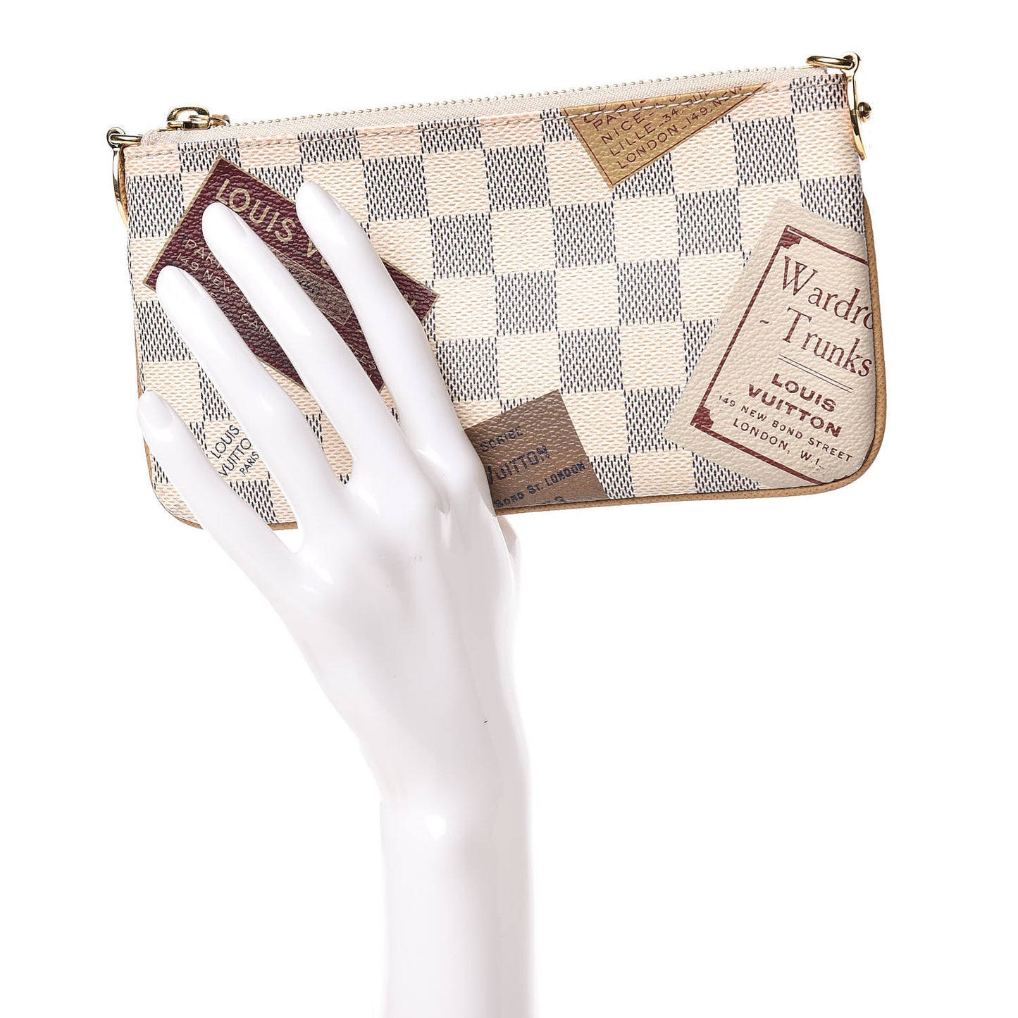 Damier Azur Trunks Labels Pochette Milla MM