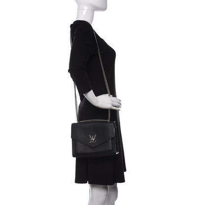 Louis Vuitton Soft Calfskin My Lockme Chain Bag BB Black 2 of 10