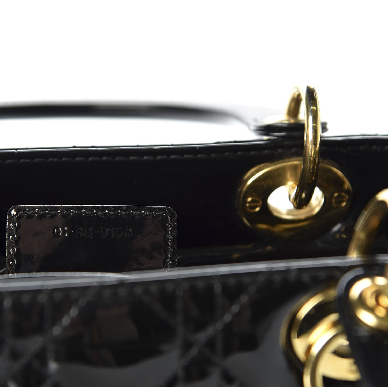 Christian Dior Patent Cannage Medium Lady Dior Black 8 of 9