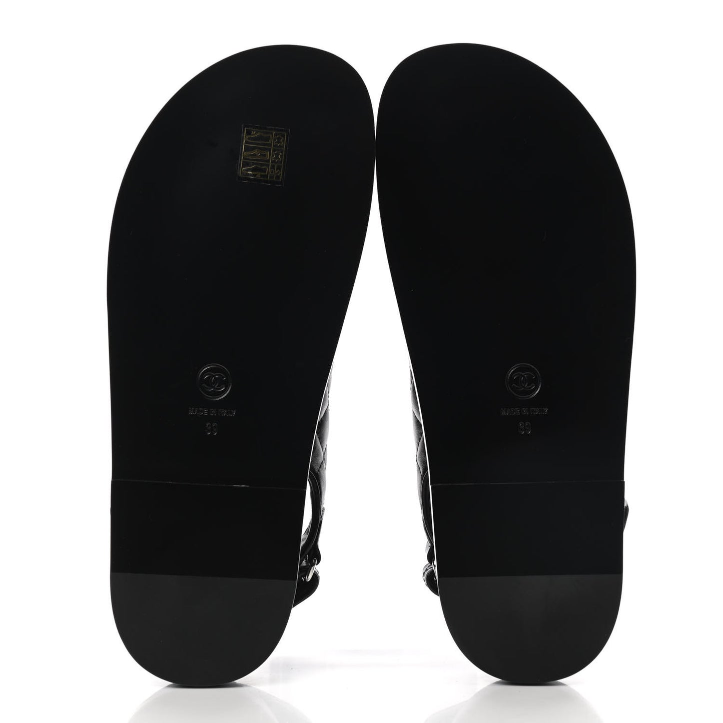 Lambskin Velcro Dad Sandals 39 Black