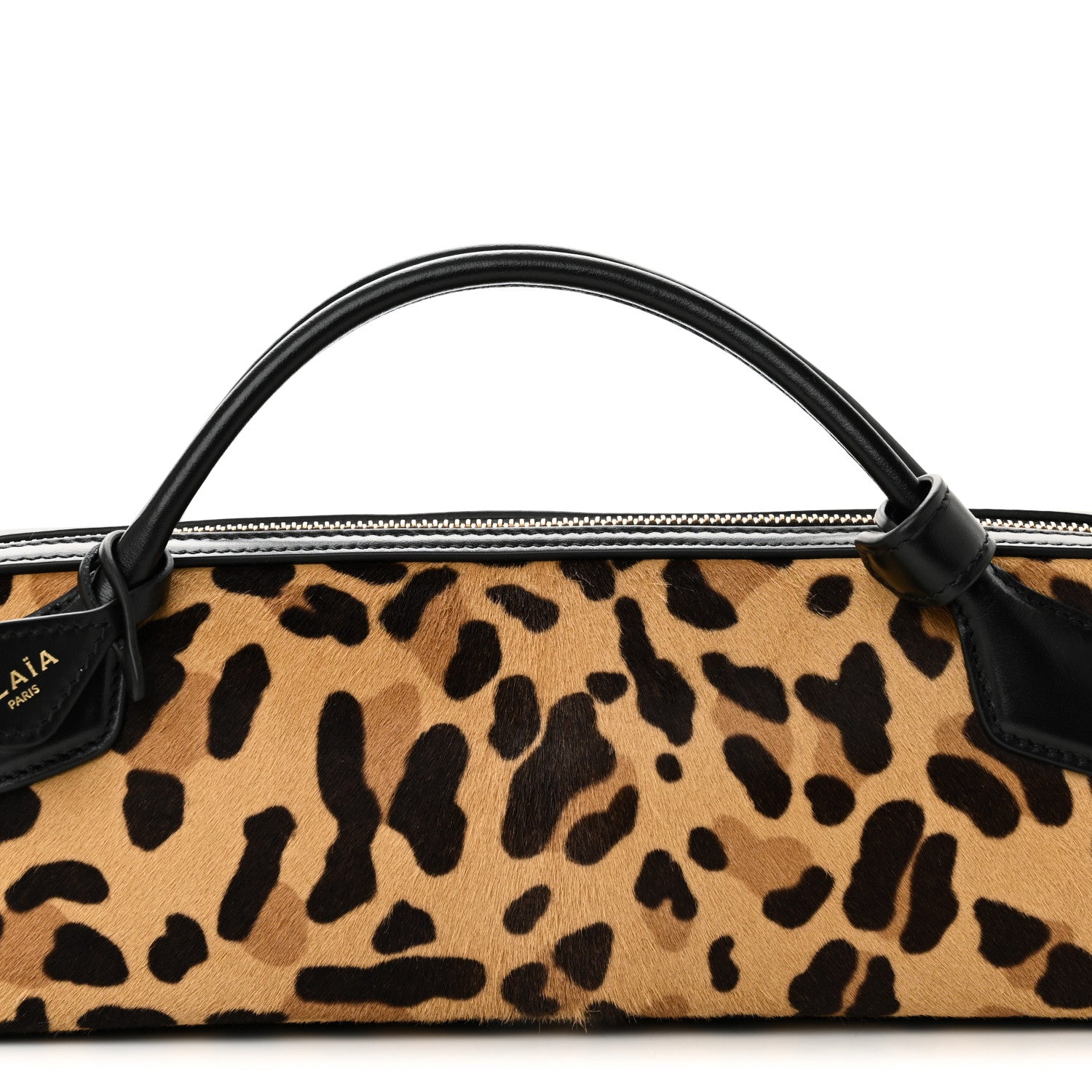 Alaia Calf Hair Leopard Print Le Teckel Clutch Brun Sepia 8 of 10
