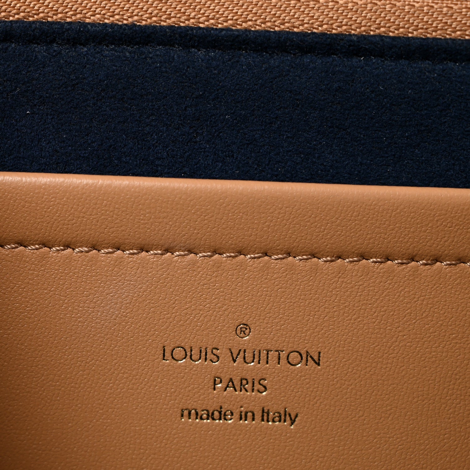 Louis Vuitton Lambskin Embossed Monogram Pochette Coussin Camel 10 of 11