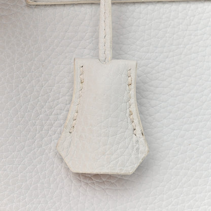 Hermes Taurillon Clemence Horseshoe Kelly Retourne 28 White Jaune D'Or 16 of 19