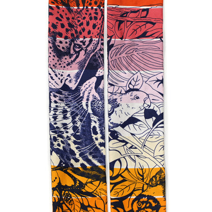 Hermes Silk Jungle Love Rainbow Twilly Orange 2 of 5