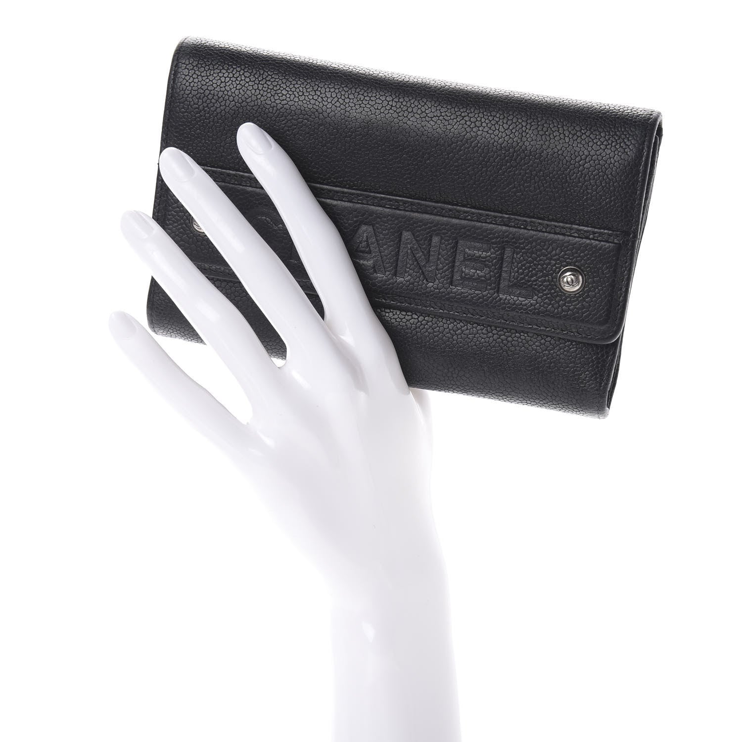 Chanel Caviar Outdoor Ligne Wallet Black 2 of 8