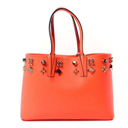 Christian Louboutin Calfskin Empire Spike Studded East West Cabata Tote Sunrise Multicolor 1 of 10