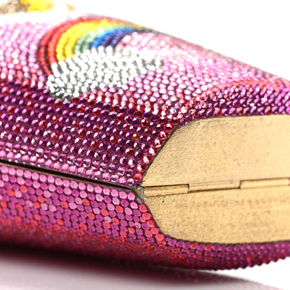 Judith Leiber Crystal Fries Rainbow Minaudiere Clutch Pink 8 of 9