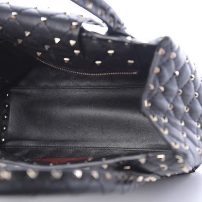 Valentino Garavani Nappa Rockstud Spike Double Handle Tote Black 5 of 15