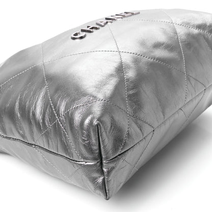 Chanel Metallic Calfskin Quilted Chanel 22 Silver 11 of 12